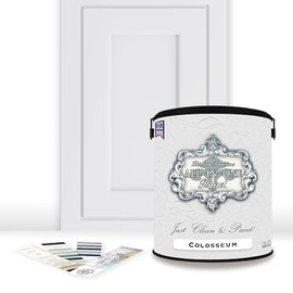 ALL-IN-ONE Paint, Durable cabinet and furniture paint. Built in primer and top coat, no sanding needed. Includes our 30 featured color card - Colosseum, Gallon