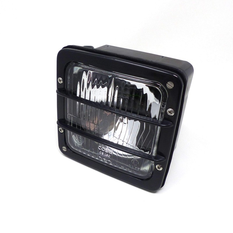 Cermag COBO 1014916 Front Headlight Square Frame Black for Tractor