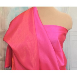 REVERSIBLE SHIMMER SHANTUNG FABRIC RED/BLACK  BTY FORMAL WEAR, CRAFTS