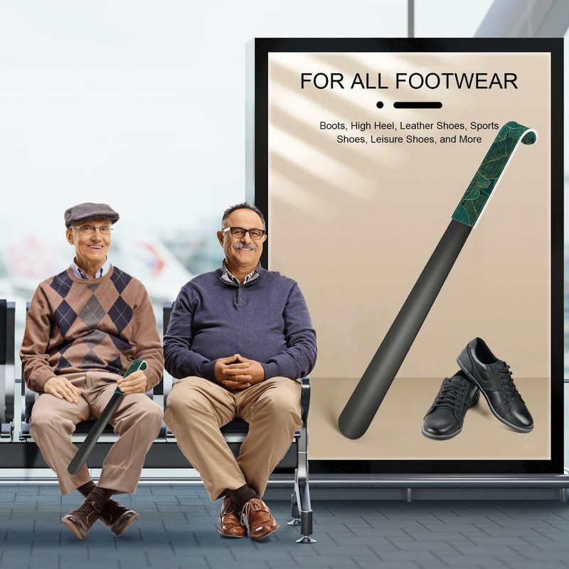 Gukeniu 16.5 Inch Long Handle Shoe Horn for Seniors Men
