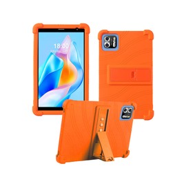 Case for PRITOM B8/PRITOM L8/VASOUN Tab8 Tablet 8 Inch- Soft Silicone Shock Proof Lightweight Stand Rubber Shell Protective Cover,Kids Friendly Soft Silicone Adjustable Stand Cover,Orange