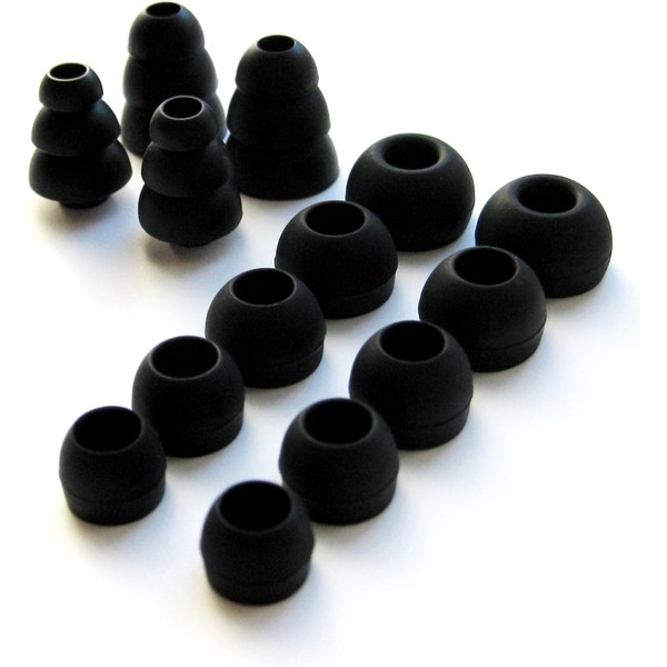 Black Replacement Set Eartips Compatible with Beats Flex, Fit Pro,