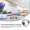 Countertop Trash Can, Drop-in Trash Chute Stainless Steel Round Countertop