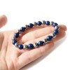 GOLD STONE Terahertz Ore, Northern Stone Blue Bracelet, 0.3 inches
