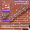 ZALNVEY 8 Ft Industrial Metal Stairs Handrail Kit, Sturdy Wall