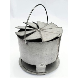 Hunsaker Vortex Charcoal Basket for 22.5" WSM & Drum Cookers - Heavy Duty 14 Gauge Steel - USA Made - Promotes Even Cooking, Prevents Burning - Round Design with Built-In Ash Pan