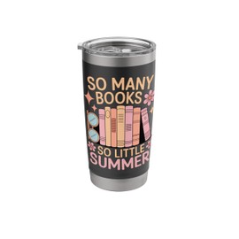 So Many Books So Little Summer Stainless Steel Insulated Tumbler