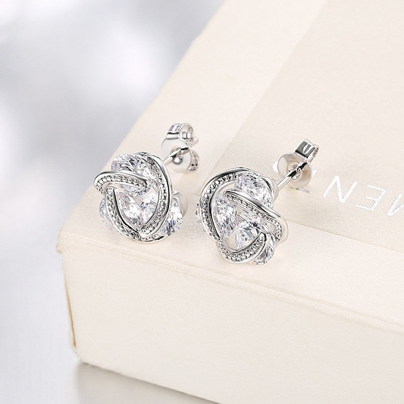 Amy & Annette Caged Crystal Stud Earring - Royal Stud