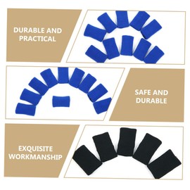 ORFOFE 40Pcs Elastic Finger Protective Sleeves Finger Cots for Sports Relief and Joint Support for Athletes Fitness Enthusiasts Black Blue Red Beige