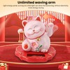 Sunicon Solar Powered Lucky Cat, ABS Solar Powered Light Induction
