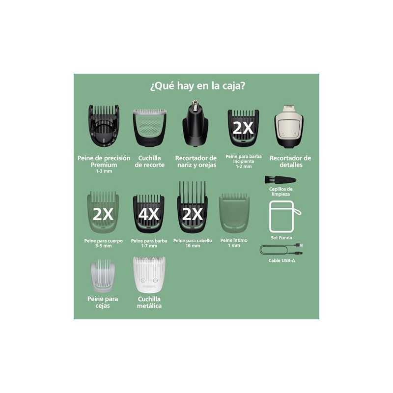 Philips Multigroom Serie 7000 Recortadora Todo en Uno para Hombre