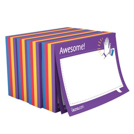 Ulassa Kudos Sticky Notes with Motif - English - 400 Sticky Notes (8 x 50 Sheets) Sticky Notes with Text Awesome - Great Job - Thank You - Very Happy - Increases Appreciation and Motivation