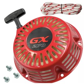 For Recoil Pull Starter Red For Honda GX240 GX270 Engine Generator for Rope & 3 bolts, for honda gvc 170 pull rope, recoil starter gx270, recoil for a gx270, for honda recoil starter gx270