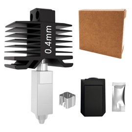 Kit de boquilla de acero endurecido de 0,4 mm para Bambu Lab P1P P1S X1 X1C, diseño integrado totalmente de metal de repuesto de cabezal de impresión 