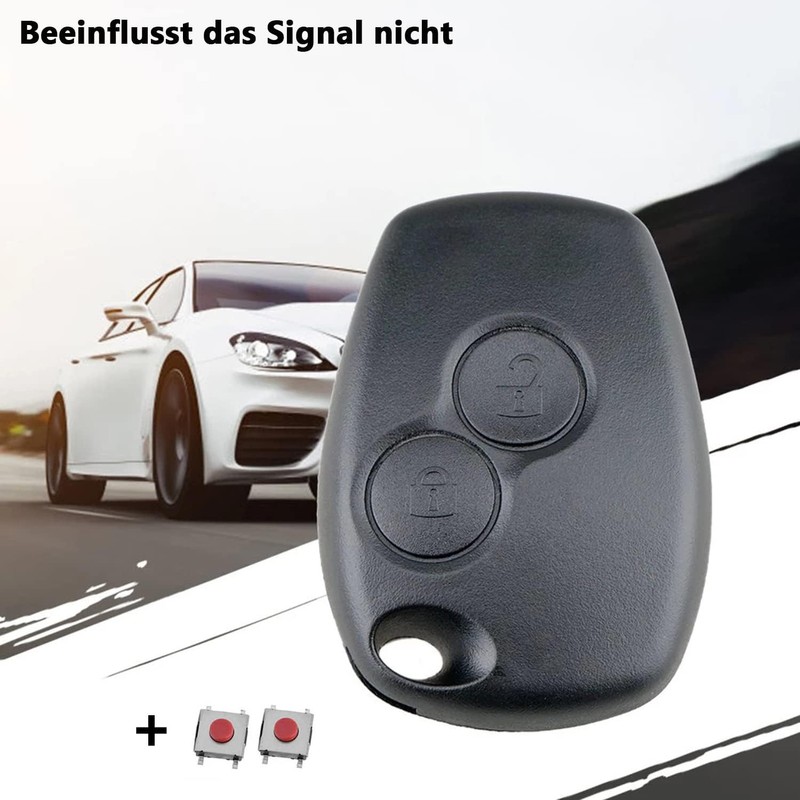 HooRLZ 2 Pieces Key Shell for Renault Twingo Kangoo Clio
