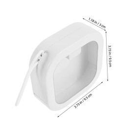 OATIPHO 2pcs Compact Hair Tie Organizer Box Portable Travel Storage Containers for Hair Accessories Cotton Swabs Makeup Pads Stackable Small Desktop Organizer for Women