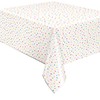 Unique 26193 Plastic Foil Tablecloth-2.13 m x 1.37 m-Bright Triangle