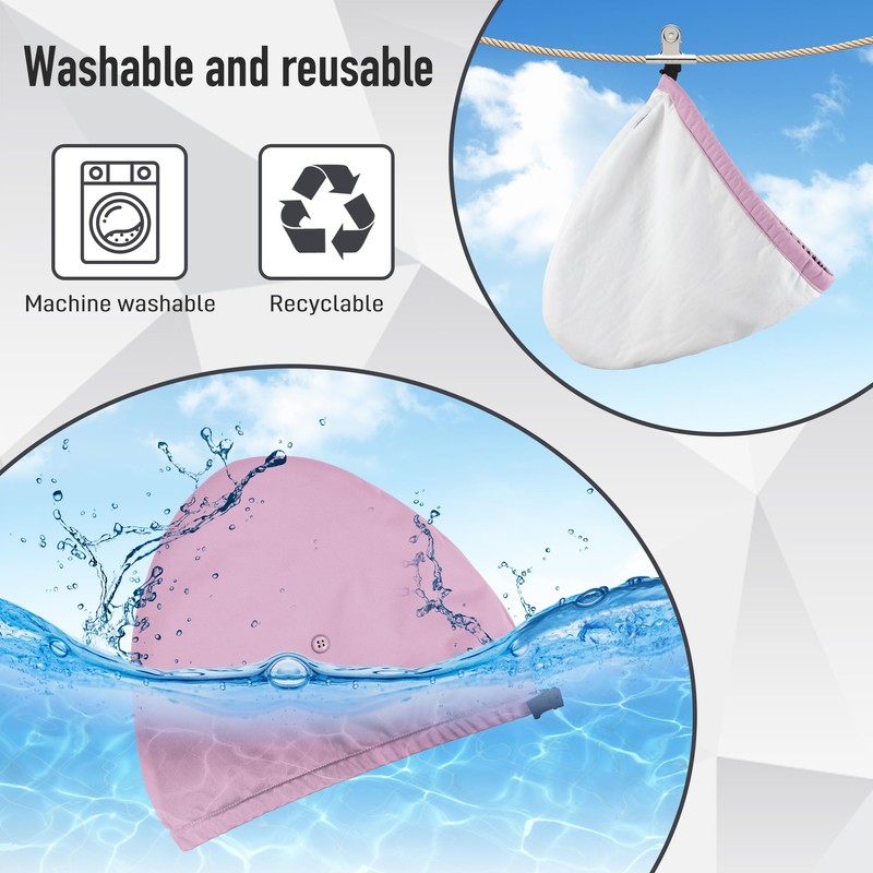 Castor Oil Pack Wrap for Head,Elastic and Reusable Head mask