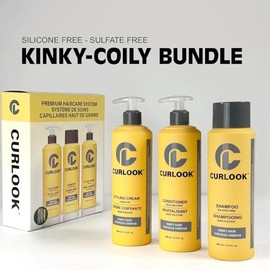 Paquete Para Cabello Rizado Y Encrespado | Set De Champú, Acondicionador Y Crema Para Peinar Sin Enjuague | Sin Sulfatos Ni Silicona | Botella De 400 Ml(13,5 Oz)| Productos Para Cabello