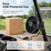 Portable USB Car Fan for Vehicle Cooling – 360° Adjustable