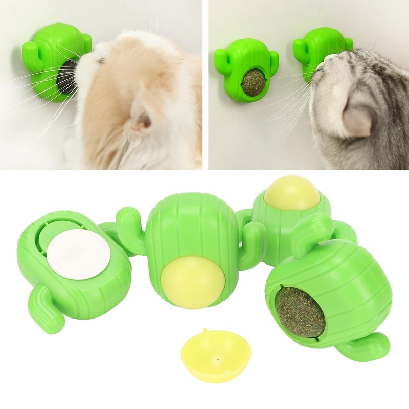 Wall Catnip Toy Teeth Cleaning Dustproof Adhesive Interactive Cat Chewing