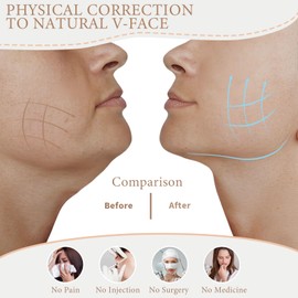 V Gesichtsmasken, Face Slimming Band, Kinnmaske Doppelkinn Wiederverwendbar, Chin Strap V Shape Face Mask Mit Face Tape, FüR Doppelkinn Und Schlaffe Gesichtshaut