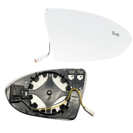 Right Passenger Side Mirror Glass Heated Without Blind Spot Without Auto Dimming Compatible with 2019 2020 2021 2022 2023 2024 Volkswagen Jetta for 2015-2024 Volkswagen GTI