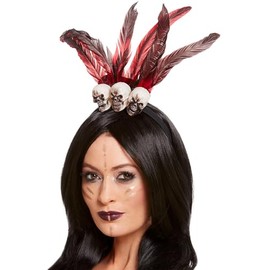 Smiffys 52150 Voodoo Women's Headband, Black, One Size