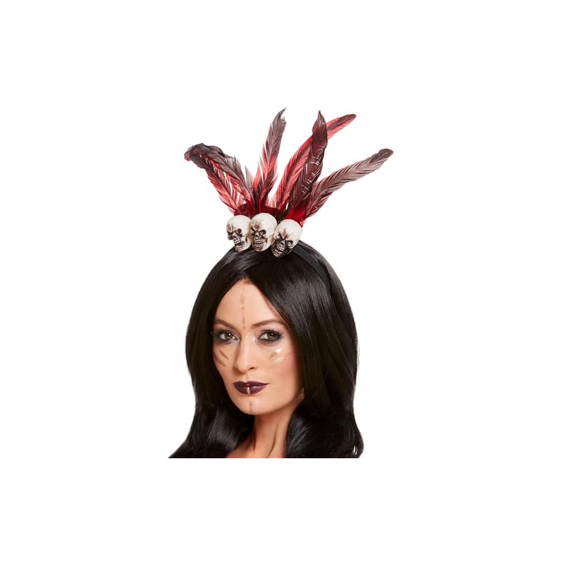 Smiffys 52150 Voodoo Women's Headband, Black, One Size