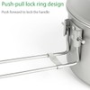 TOMSHOO Titanium Cookware Set Camping Pot and Pan for Backpacking