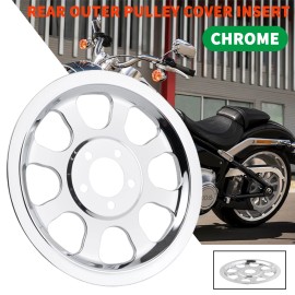 Unbranded Chrome Outer Rear Pulley Cover For Harley Heritage Softail Springer EFI FXSTSI