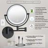 LEDOOLE Wall Mounted Makeup Mirror with Lights and 10X Magnification,