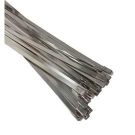 Premium Edelstahl Kabelbinder, SS304 Edelstahl Kabelbinder, Metall-Kabelbinder, Auspuffwickelung, selbstschließende Kabelbinder, Marine Grade Metal Tie Wraps, silber