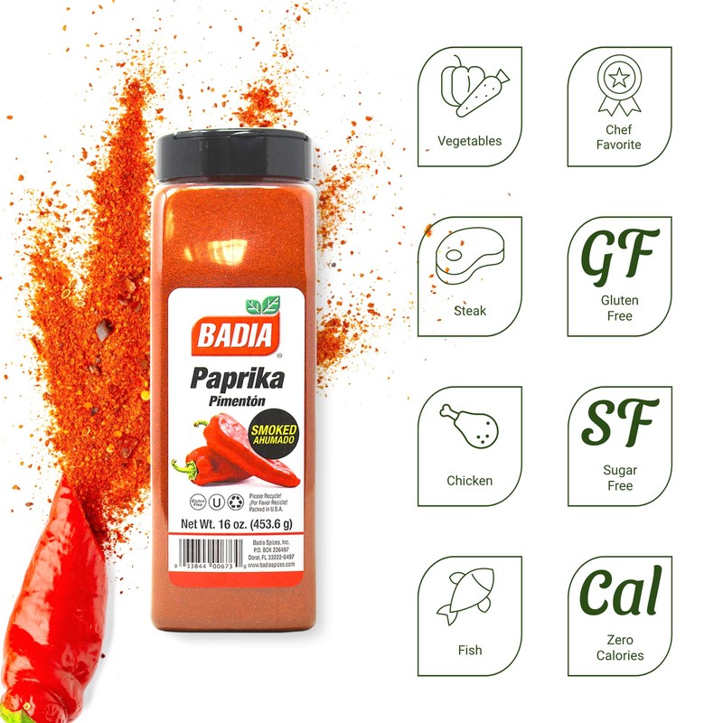 Badia Smoked Paprika, 16 oz - Rich, Smoky Flavor for