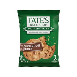 Tate's Bake Shop Chocolate Chip Cookies, Kosher, 2 Cookies, 1 Ounce (Pack of 8)
