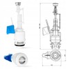 Toilet flush valve, drain valve, flush fitting, lifting bell for