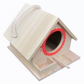 Bird Feeding House, Bird Nesting Box, Assembled(Ready to USE),for Big Birds Like Parrot, Cockatiel, Budgie, Parakeet as Well as Small Birds Like Sparrow, Tit, Lark etc