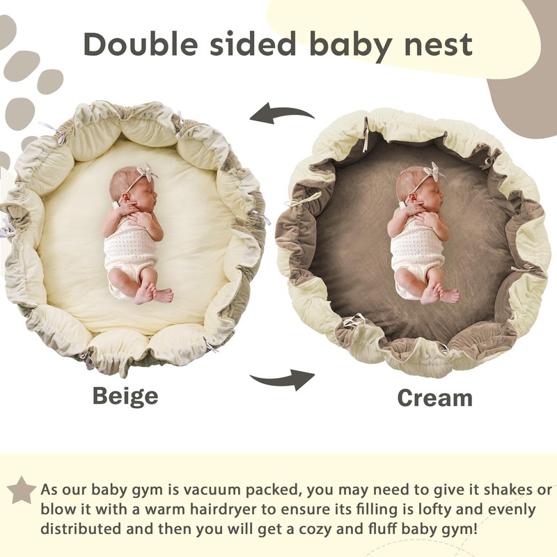 5-in-1 Thick & Plush Baby Play Gym, Baby Play Mats
