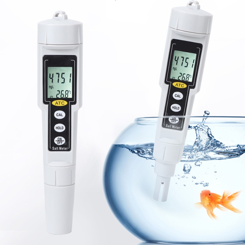 CT3081 Portable Digital Salinometer Salinity Temperature Humidity Tester Meter for