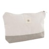 Two-Tone Cotton Toiletry Bag Large 30 x 6 x 18