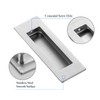 Ravinte 4 Pack Brushed Nickel Sliding Closet Door Handles Silver