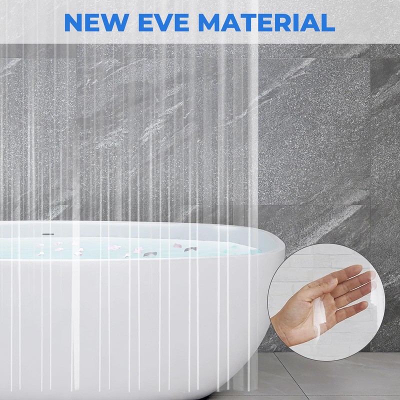 Xvbhaq Shower Curtain, Clear, PEVA, See Through, Bathroom Curtain Liners,Heavy