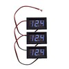 Timunr 3Pcs DC 4.5-30V Voltmeter Head with Blue Font 3-Digital