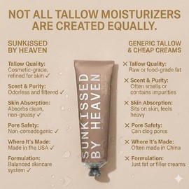 Jay Alvarrez Beef Tallow Moisturizer – Cosmetic Grade Refined Grass-Fed & Finished Face Balm with Raw Honey, Jojoba Oil & Besswax – Unscented for Sensitive & Dry Skin – 2.5 oz