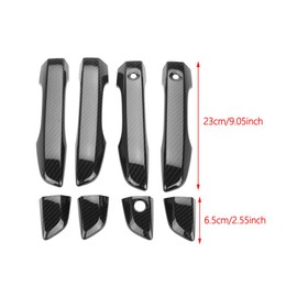 for Civic 2017 Door Handle Cover, 8PCS Carbon Fiber Exterior Door Handle Cover for Civic 10th Sedan 2016 2017 with Keyless Entry System (Only fit Left Hand Drive)
