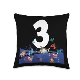 Fishbowl Fishkeepers Fish Lovers Aquarium Addict C Sea Animals Fish Aquarium 3rd Birthday Theme Party Throw Pillow, 16x16, Multicolor