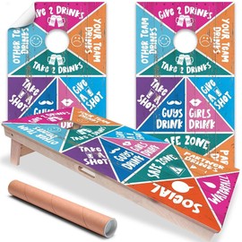 Lone Star Art Drinking Game Date Party Fun Cornhole Board Wraps and Decals Vinyl Sticker