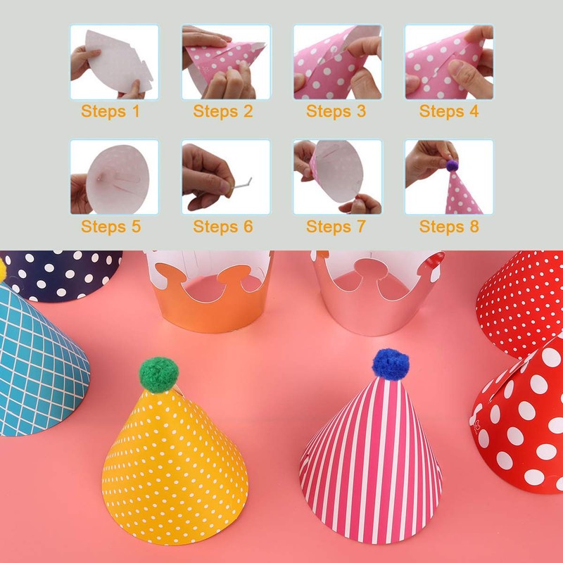 Mtsooning Birthday Hat, Party Hat, Triangular Hat, Crown, Birthday, Celebration,