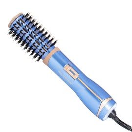Conair Nano Titanium Ceramic Frizz Defense 1½” (38 mm) Compact Lightweight Hot Air Styling Curl, Straighten, Waver Brush - BC850