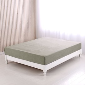 Organic Cotton Fitted Sheet, 11.8 inches (30 cm), Deep Pocket, 100% Cotton, Washed Replacement Bed Sheet, Western Flat Sheet, Bed Box Sheet, Dust Mite Resistant.